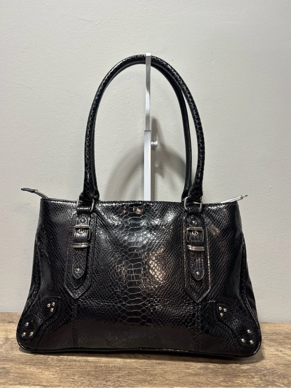 Mark Cross 1845 Collection Snakeskin Handbag